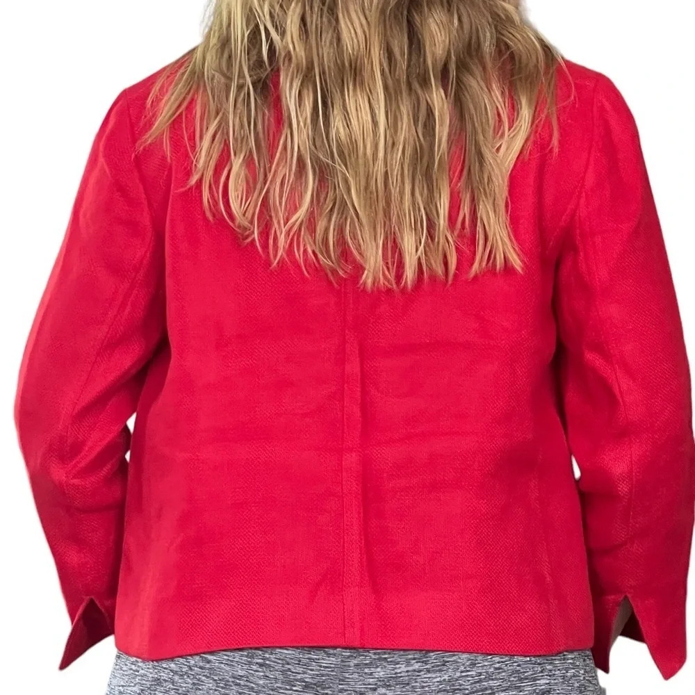 🔥❤️Ralph Lauren nautical inspired red blazer size 4. Beautiful linen, classic!
